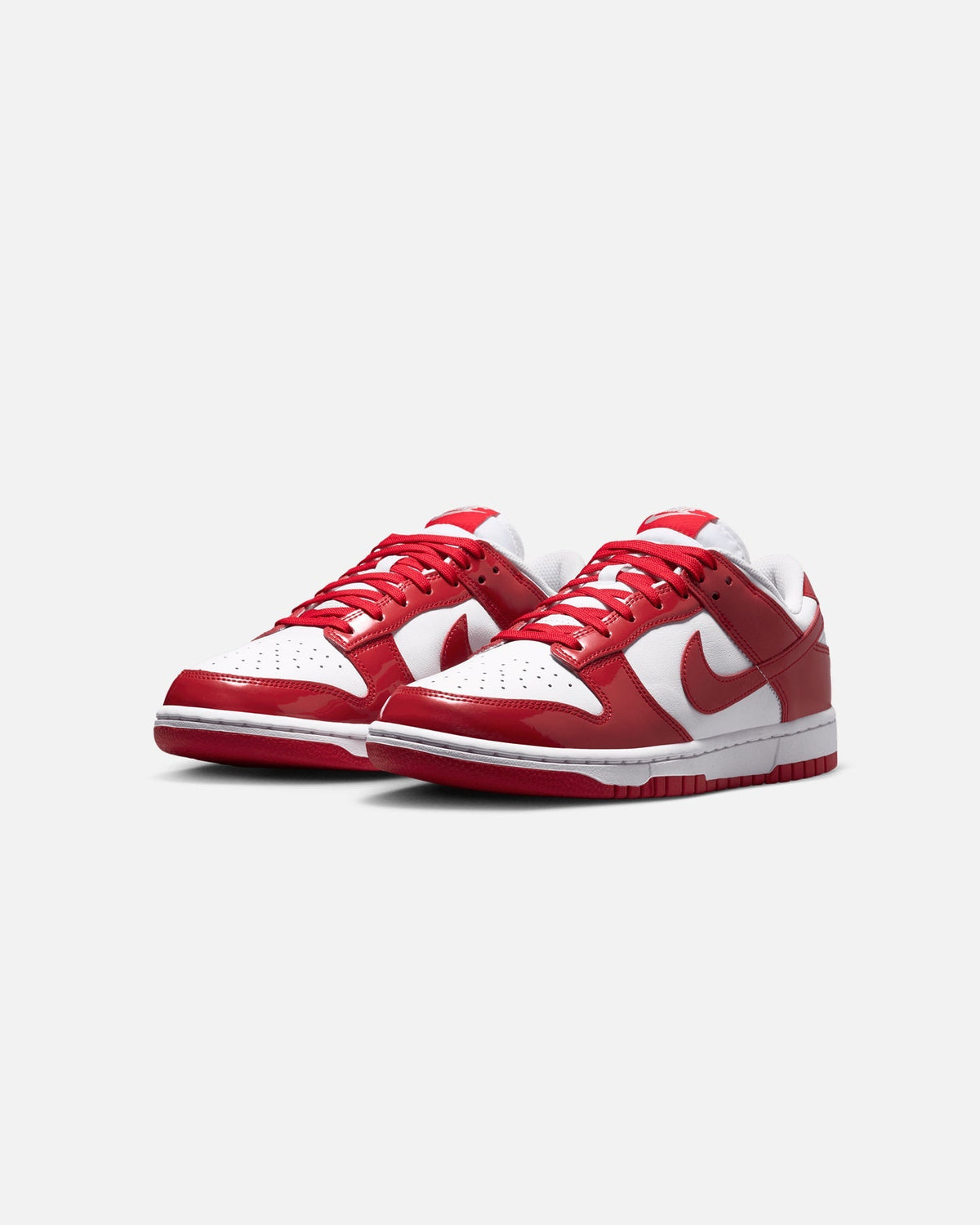 Women's Low-Top Casual Sneakers - White/University Red