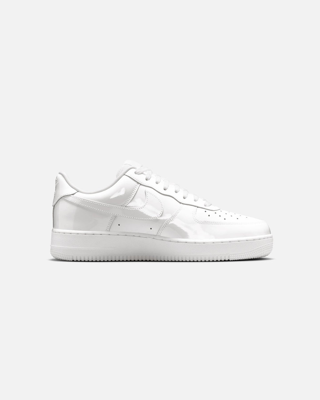 Classic White Patent Leather Low-Top Shoes
