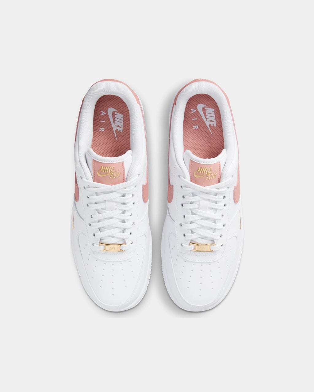 Women's Low-Top Trainers - White/Rust Pink