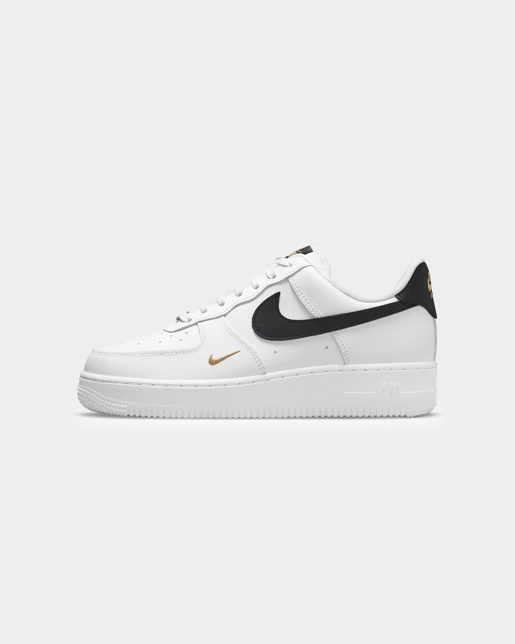 Women's Low-Cut Leather Casual Trainers - White/Black