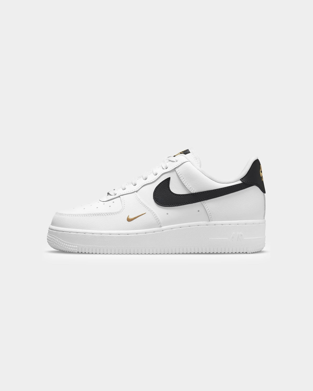 Women's Low-Cut Leather Casual Trainers - White/Black