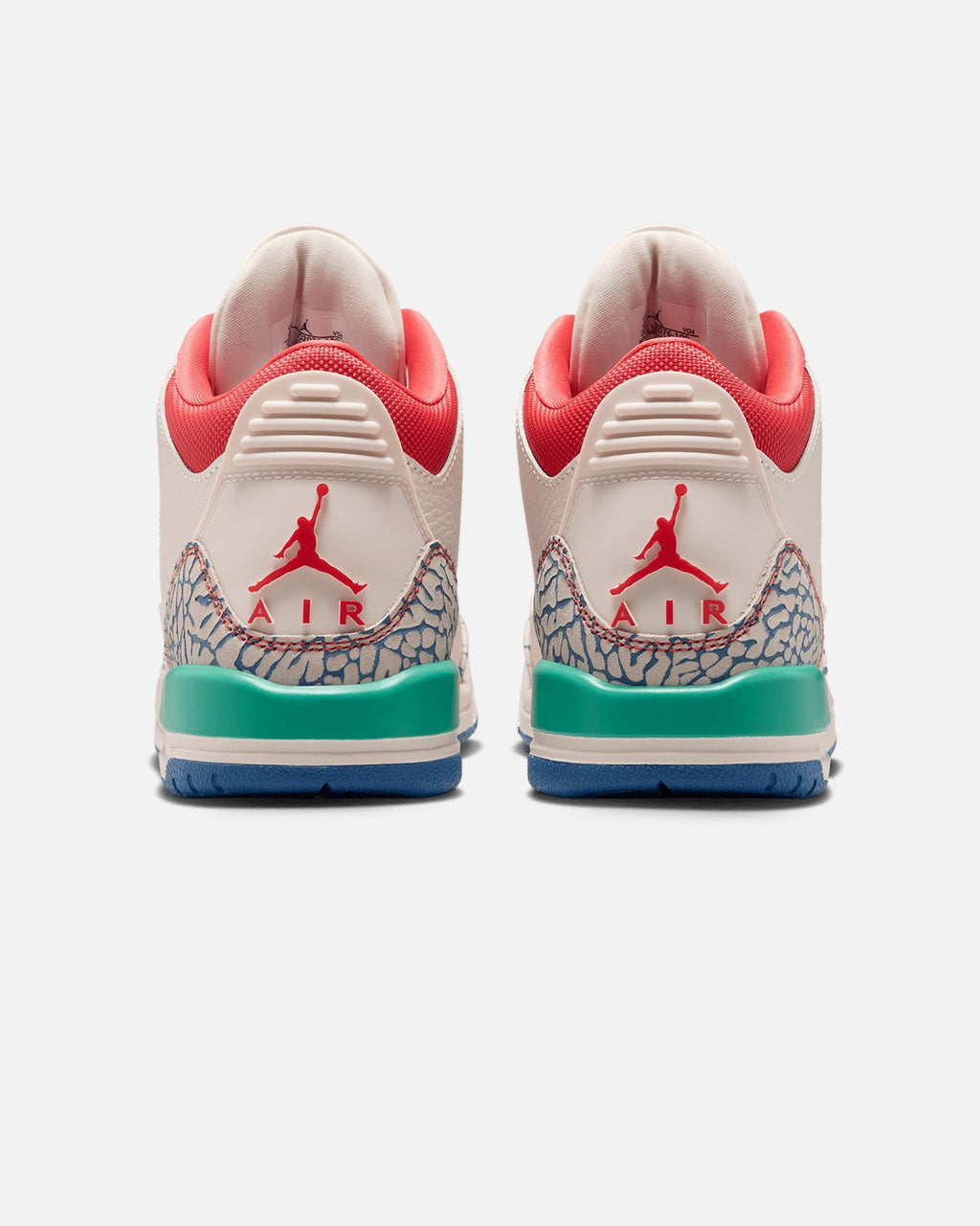 Kids' Mid-Cut Athletic Shoes - Chalk with Blue & Red