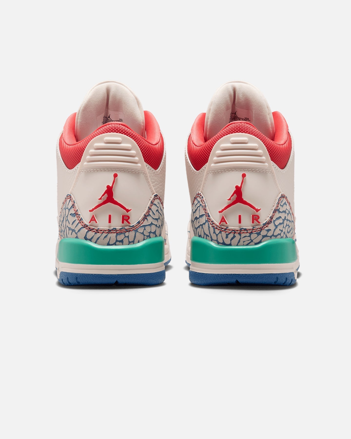 Kids' Mid-Cut Athletic Shoes - Chalk with Blue & Red
