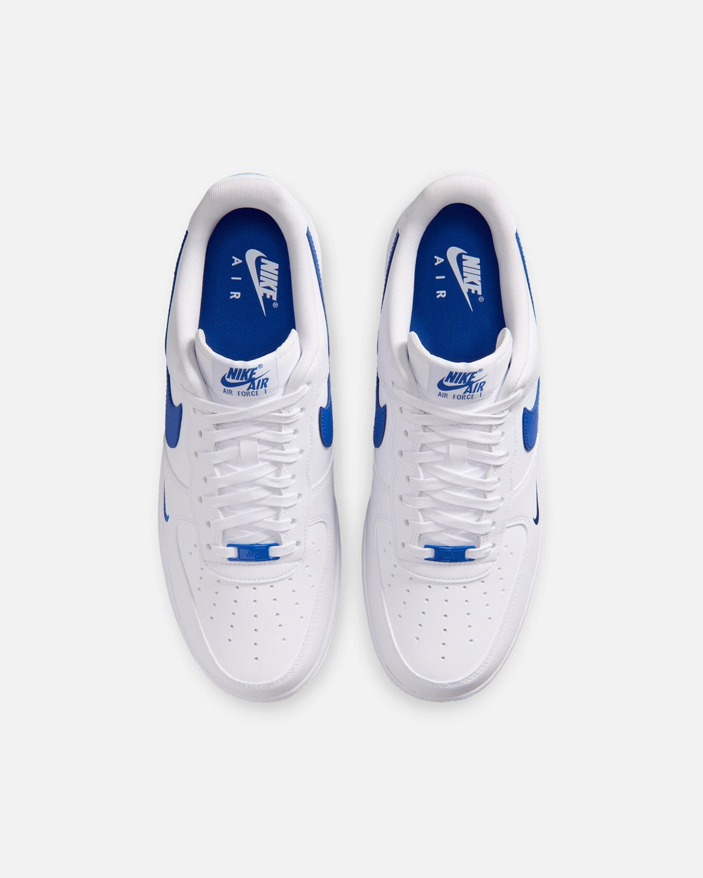Classic Low-Top Casual Sneakers - White & Royal Blue