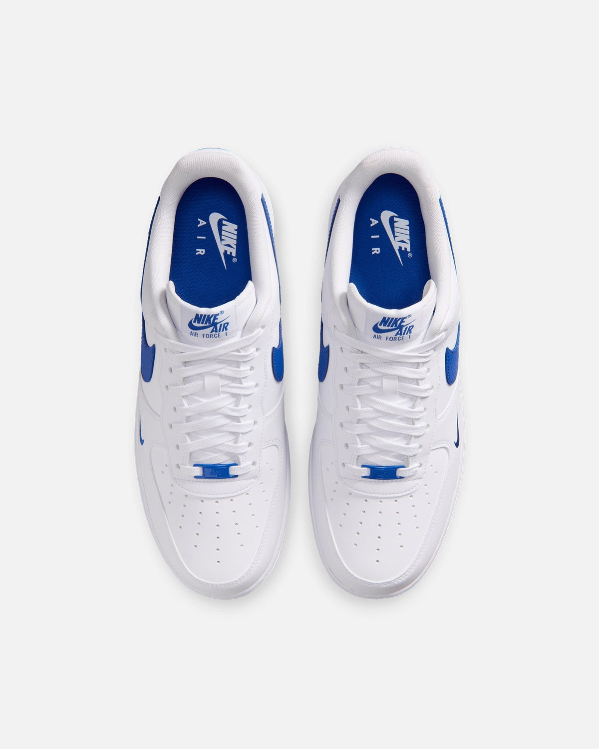 Classic Low-Top Casual Sneakers - White & Royal Blue