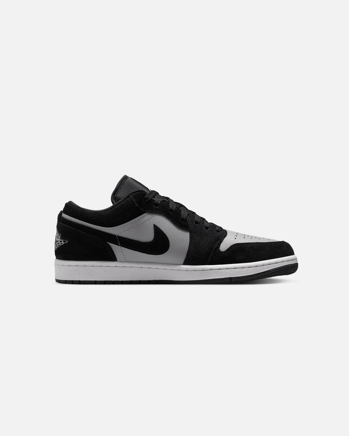 Low-Top Casual Leather Sneakers - Black & White