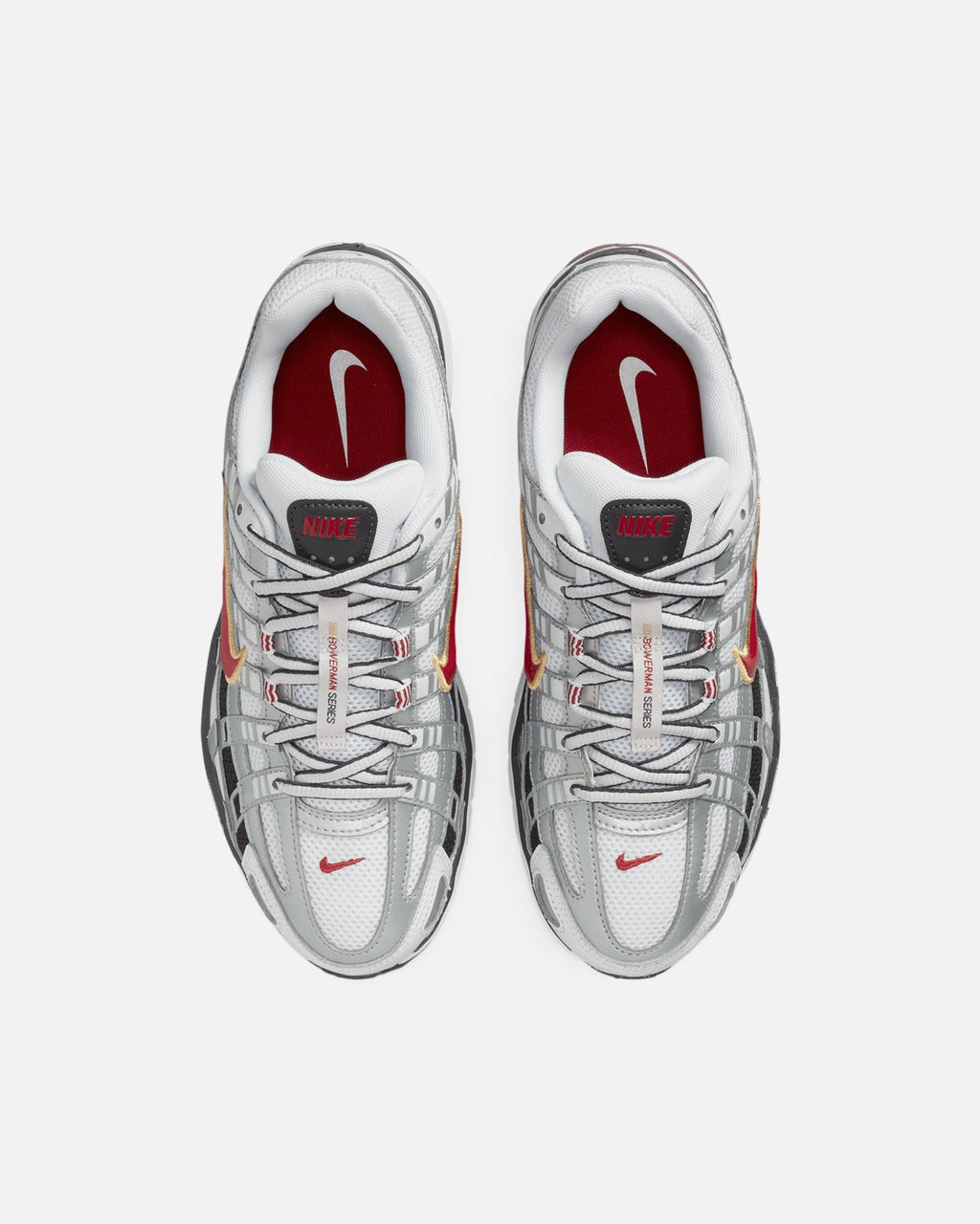 Women's Retro Running Style Trainers - White/Red
