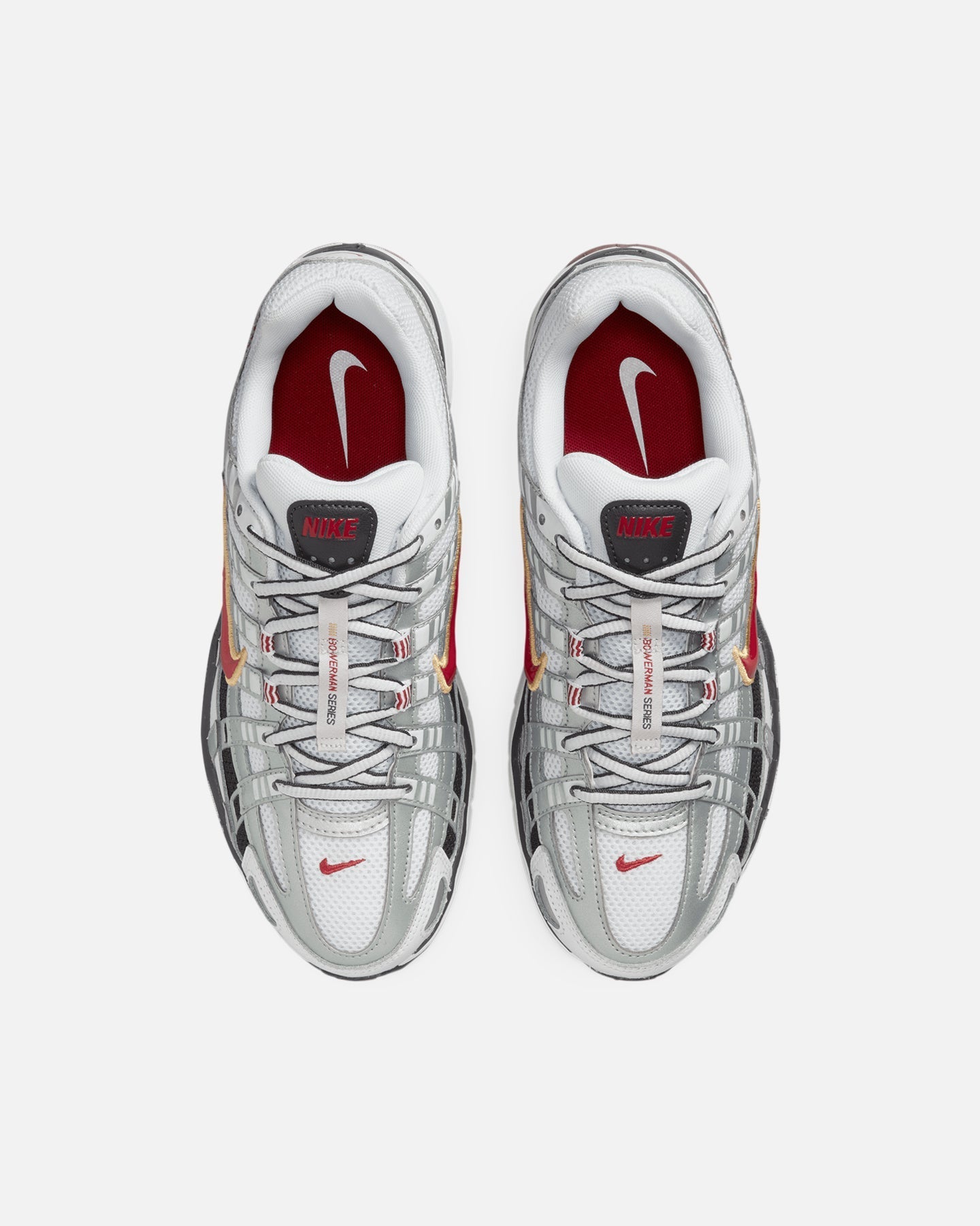 Women's Retro Running Style Trainers - White/Red