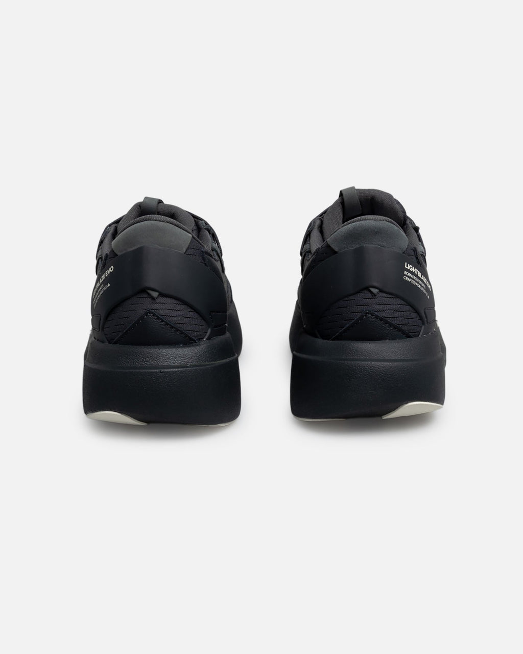 Lightweight Athletic Sneakers with Brushed Finish - Black
