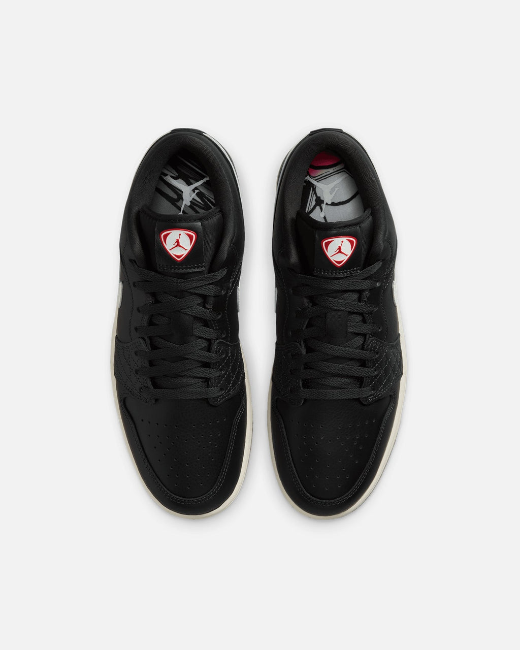 Low-Cut Casual Leather Sneakers - Off Noir