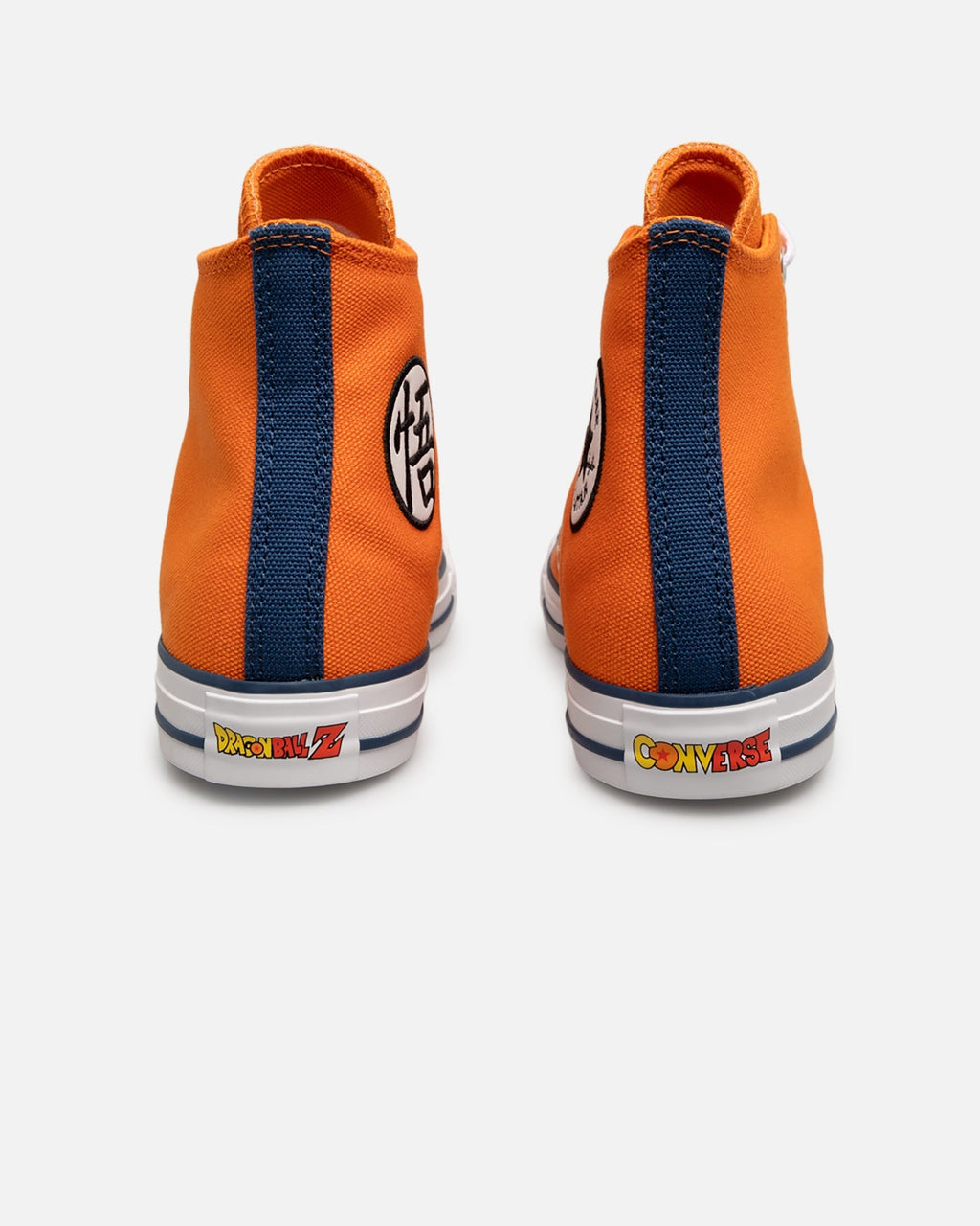 Orange High-Cut Canvas Casual Shoes with Custom Detailing