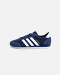 Retro-Inspired Low-Cut Sneakers - Indigo & White