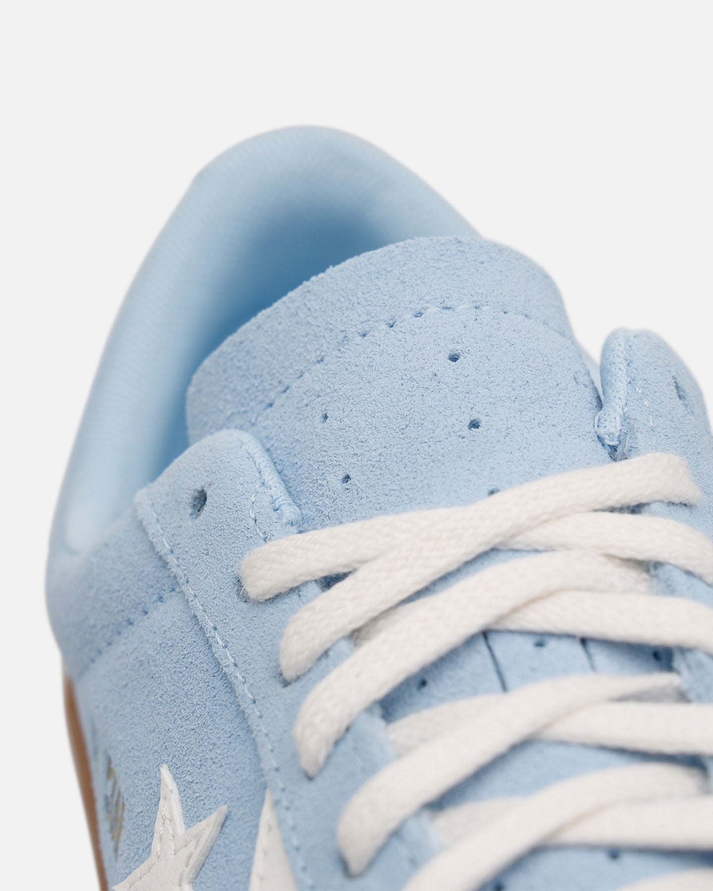 Suede & Leather Low-Cut Trainers - Light Blue