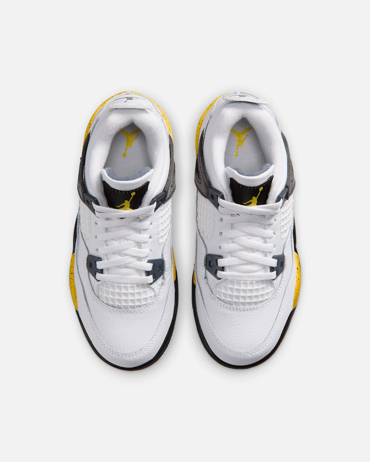 Kids' Athletic Mid-Cut Shoes - White & Tour Yellow