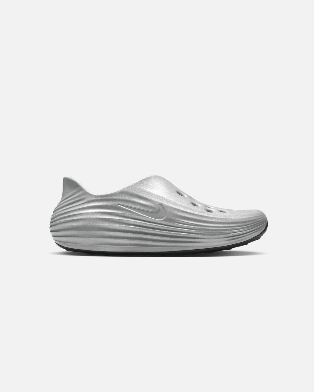 Men's Metallic Silver Recovery Comfort Slides