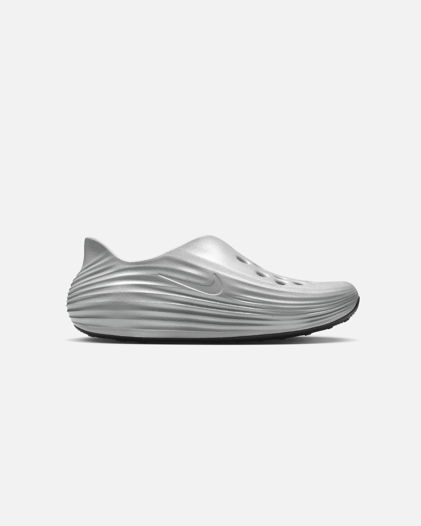 Men's Metallic Silver Recovery Comfort Slides
