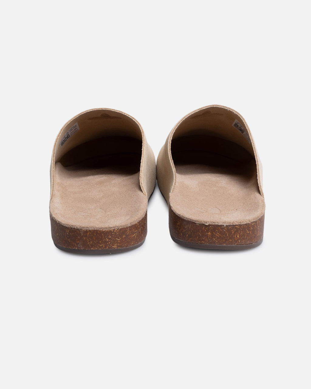 Beige Suede & Cork Comfort Slides