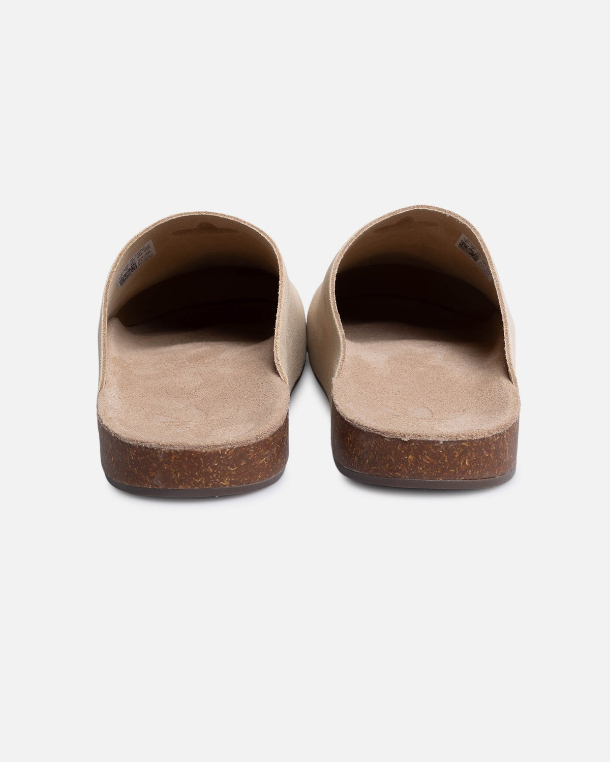 Beige Suede & Cork Comfort Slides