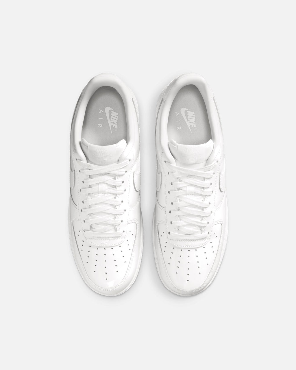 Classic White Patent Leather Low-Top Shoes