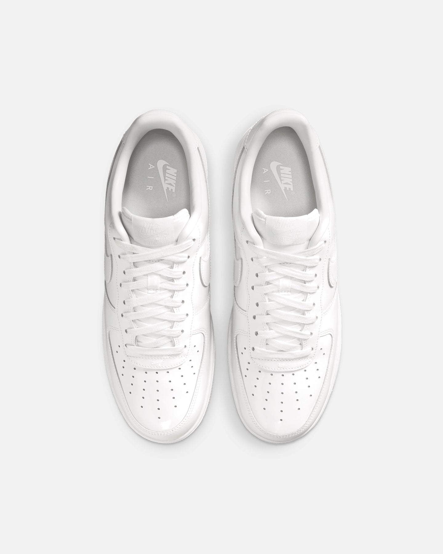 Classic White Patent Leather Low-Top Shoes