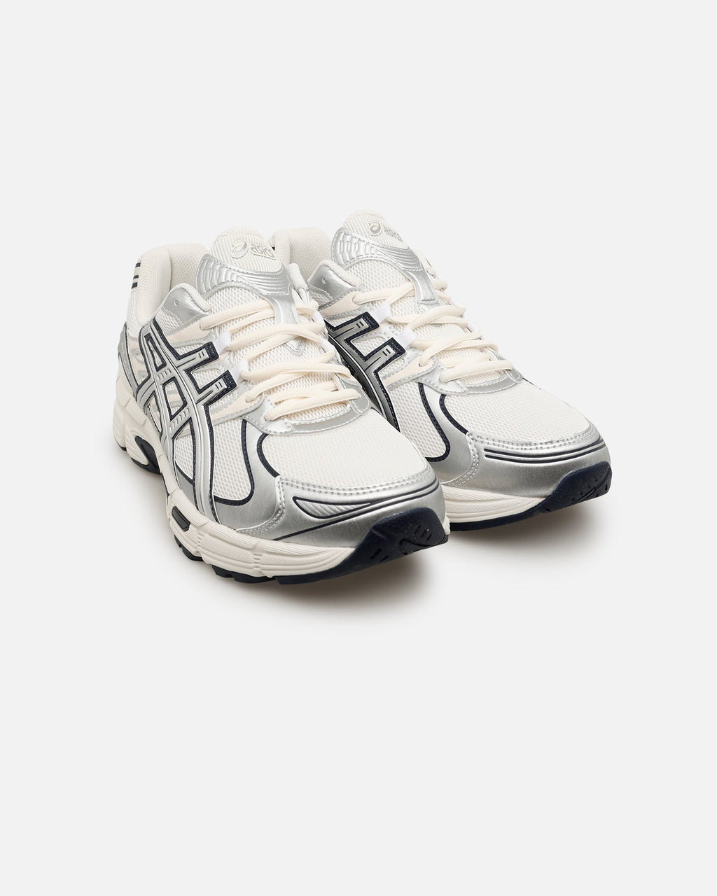 Men's Athletic Lace-Up Sneakers - White/Silver