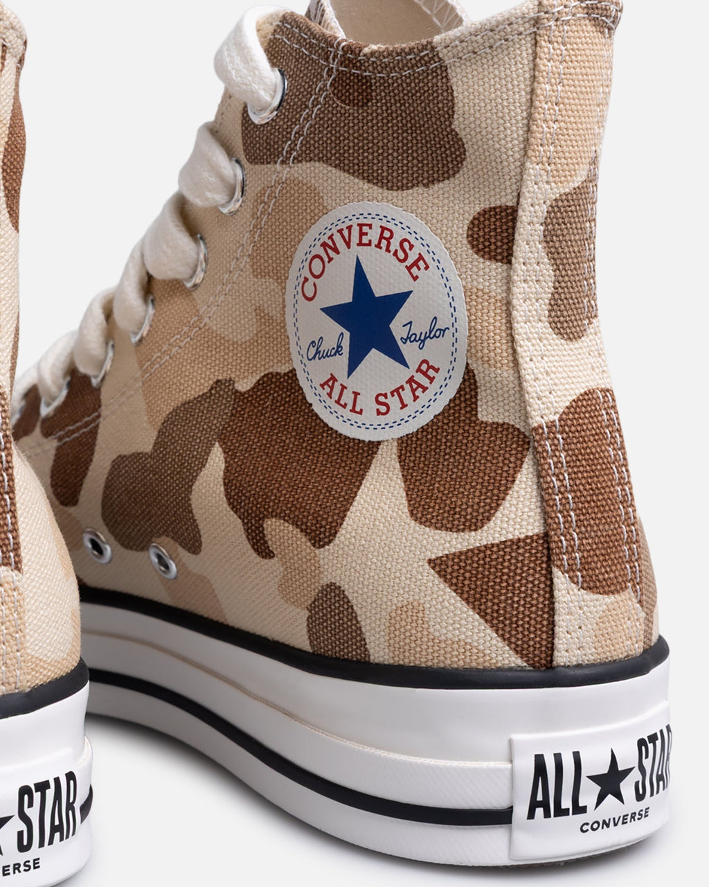 Brown Camo High-Cut Canvas Casual Sneakers