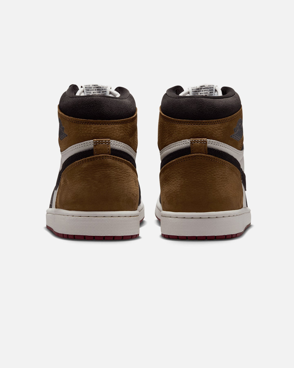 Men's High-Top Casual Sneakers - Brown/Red