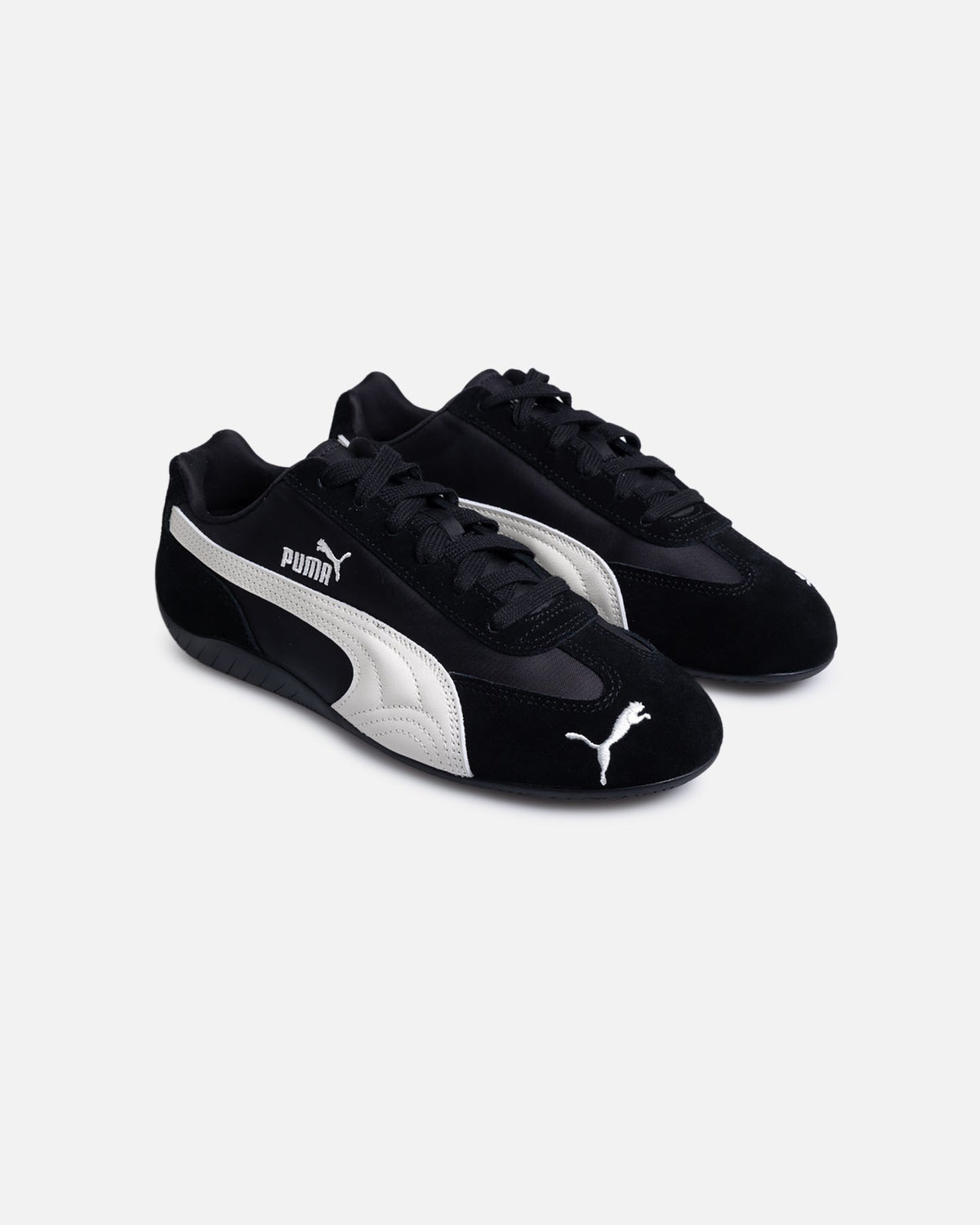 Low-Top Nylon Casual Sneakers - Black/White
