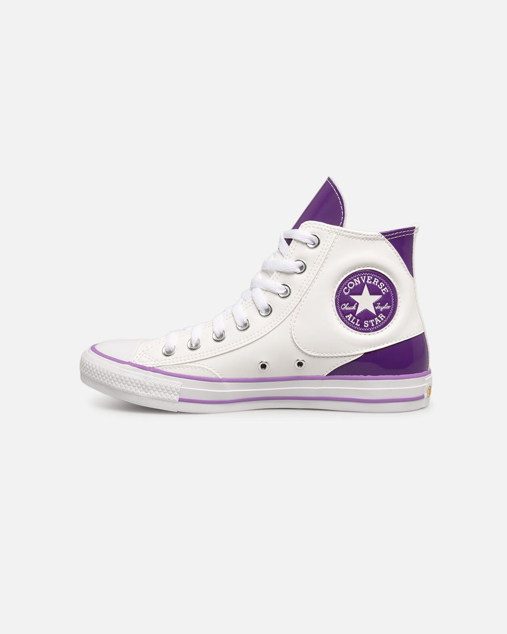 Men's High-Top Casual Sneakers - White/Purple