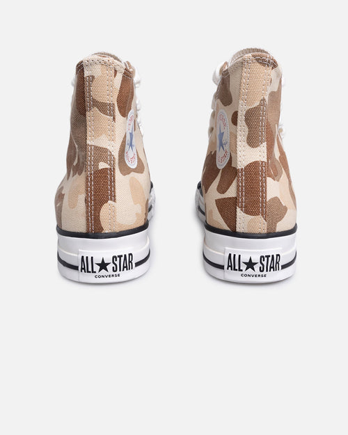 Brown Camo High-Cut Canvas Casual Sneakers
