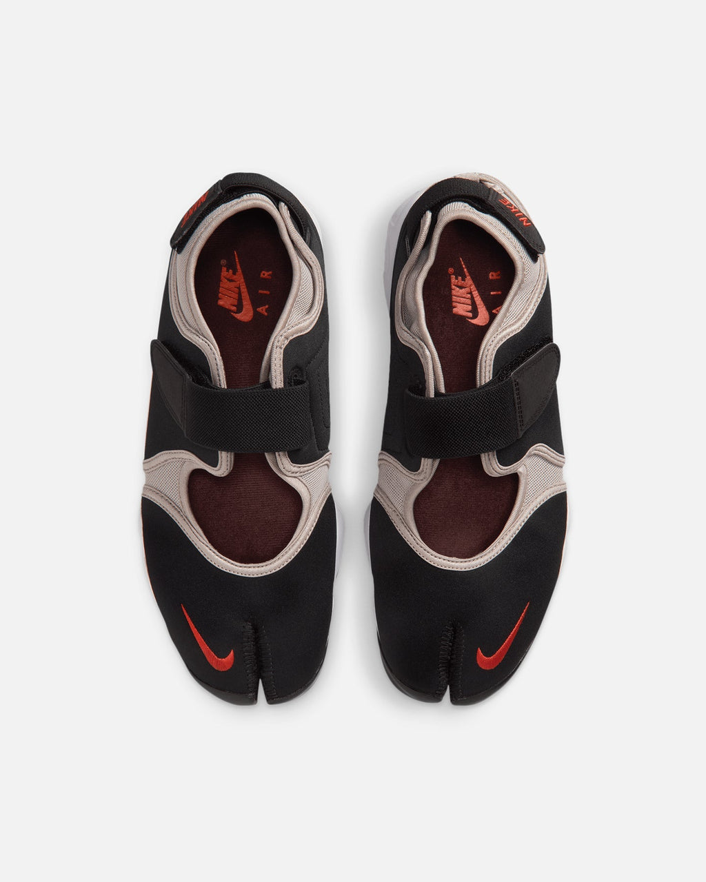 Lightweight Split-Toe Shoes Black & Red