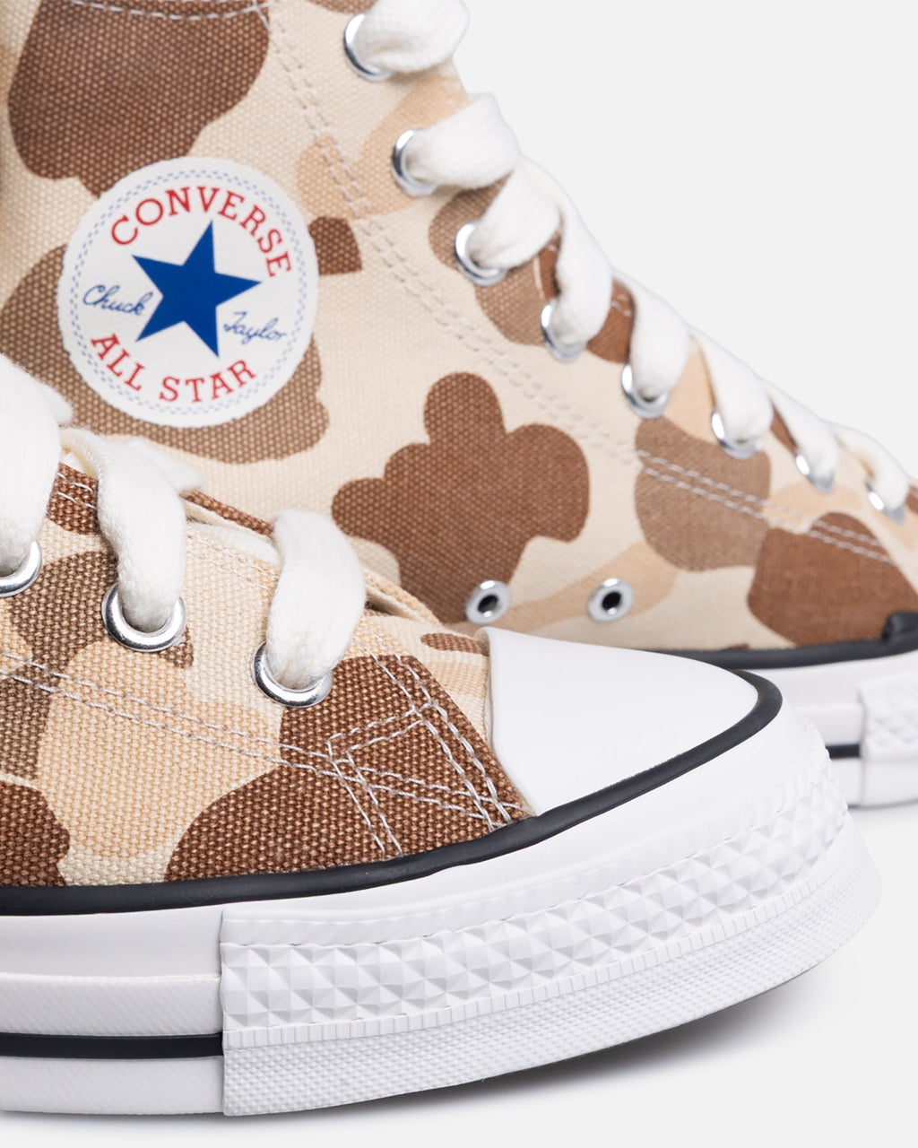 Brown Camo High-Cut Canvas Casual Sneakers
