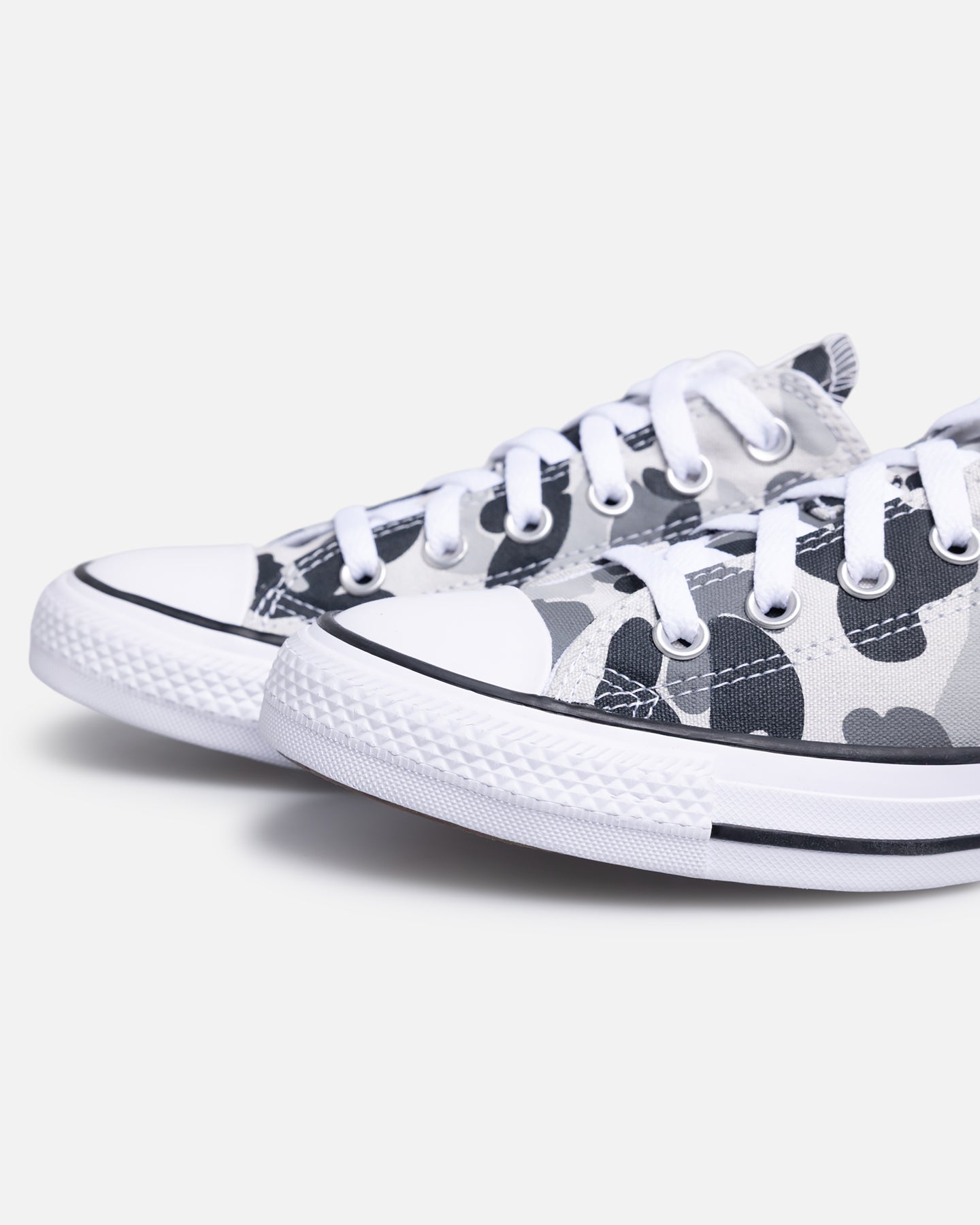 Low-Top Canvas Shoes - Grey Camo