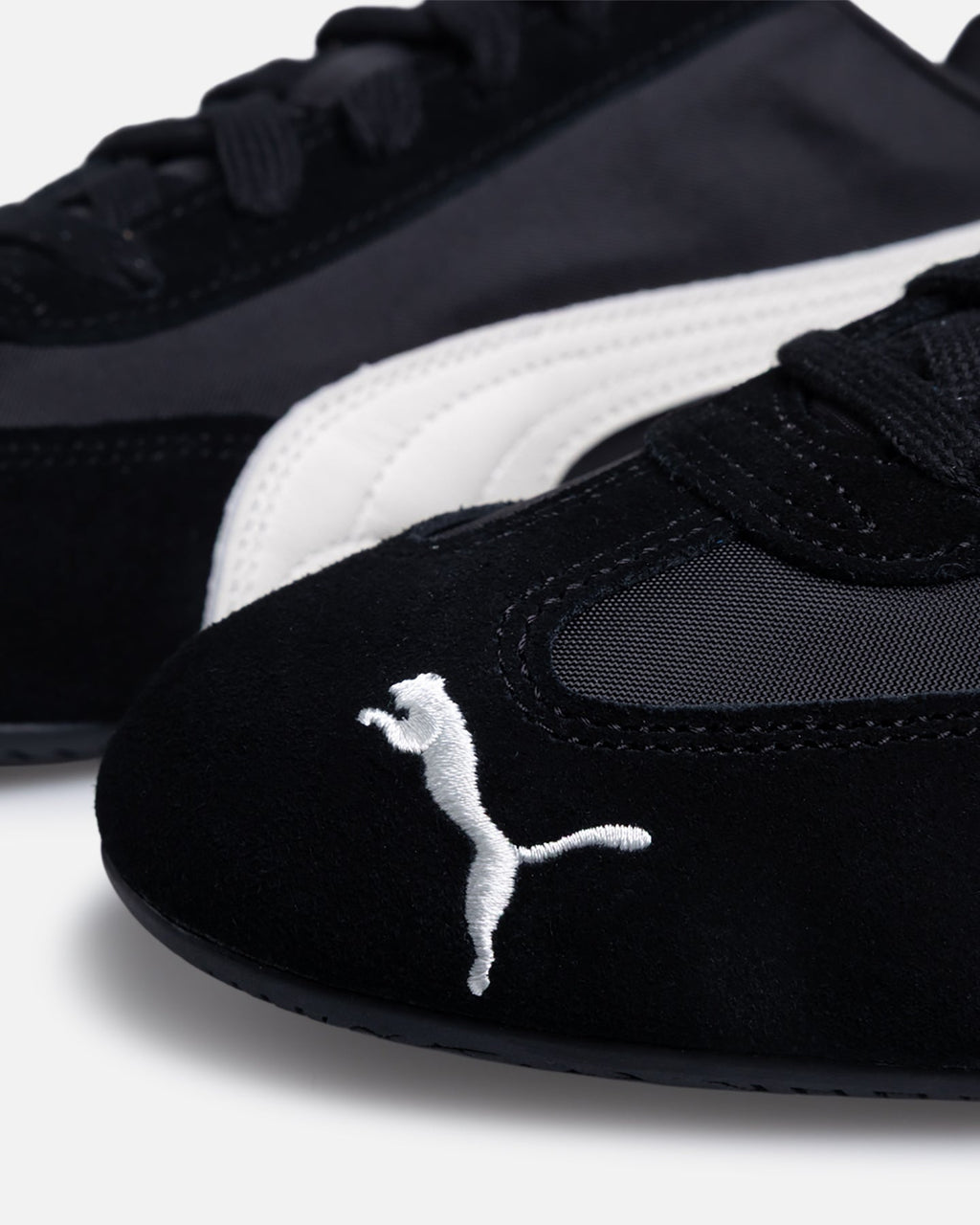 Low-Top Nylon Casual Sneakers - Black/White