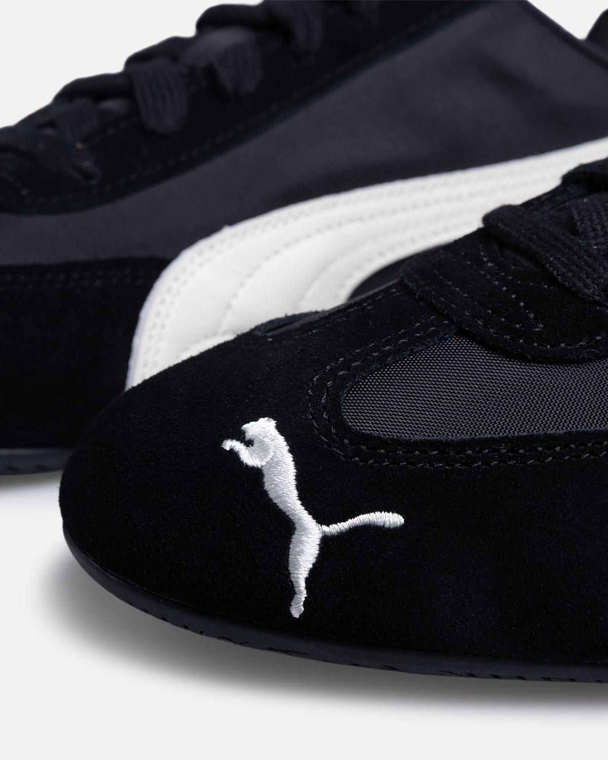 Low-Top Nylon Casual Sneakers - Black/White