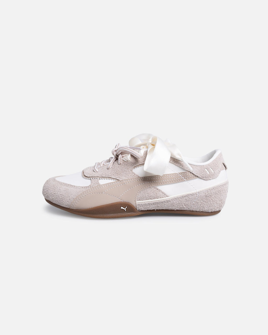 Women's Beige Leather Casual Sneakers