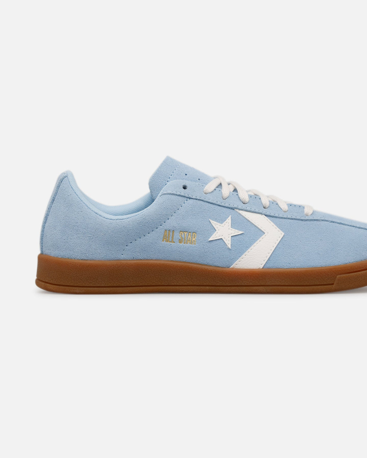 Suede & Leather Low-Cut Trainers - Light Blue