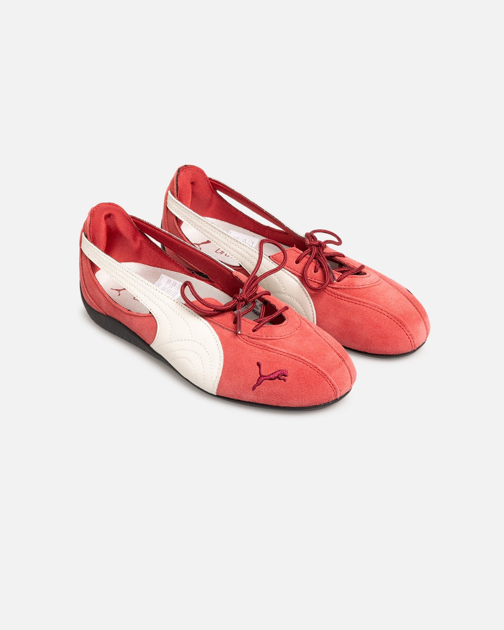 Women's Ballet-Inspired Casual Flats - Red & White