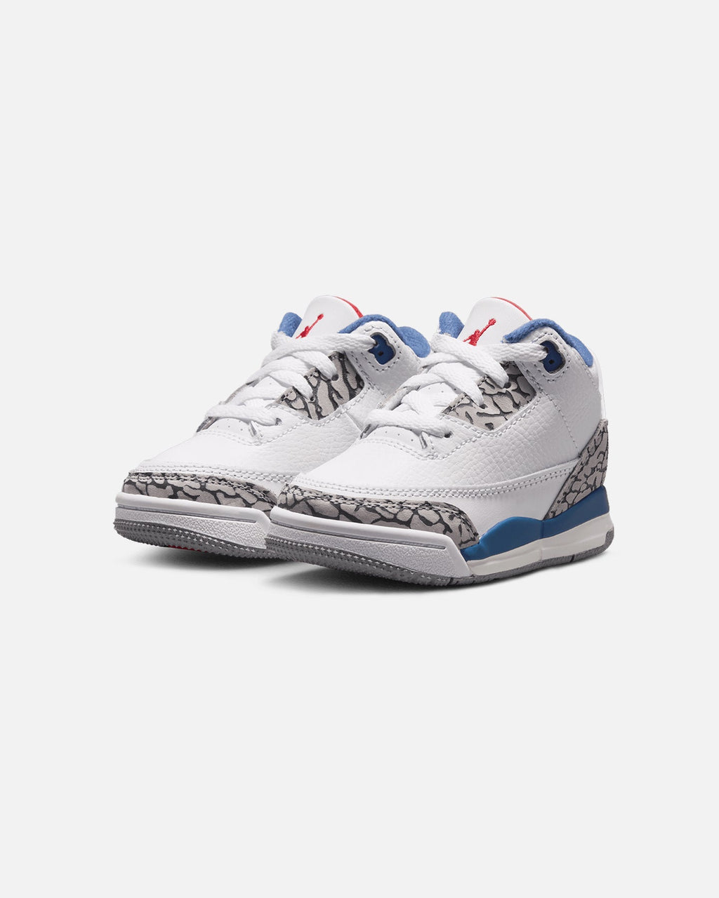 Kids' Mid-Cut Casual Shoes with Visible Cushioning - White/Red/Blue