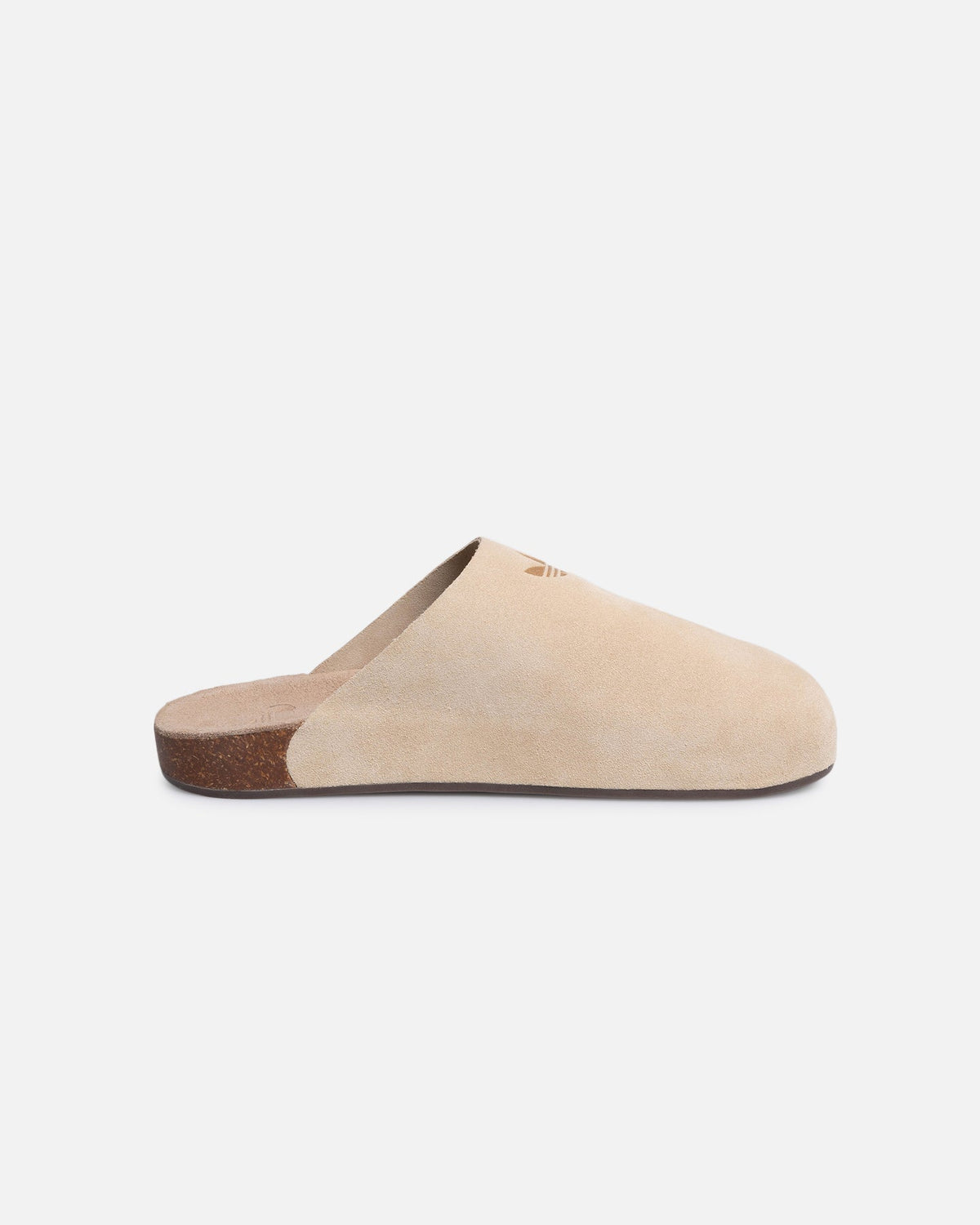 Beige Suede & Cork Comfort Slides