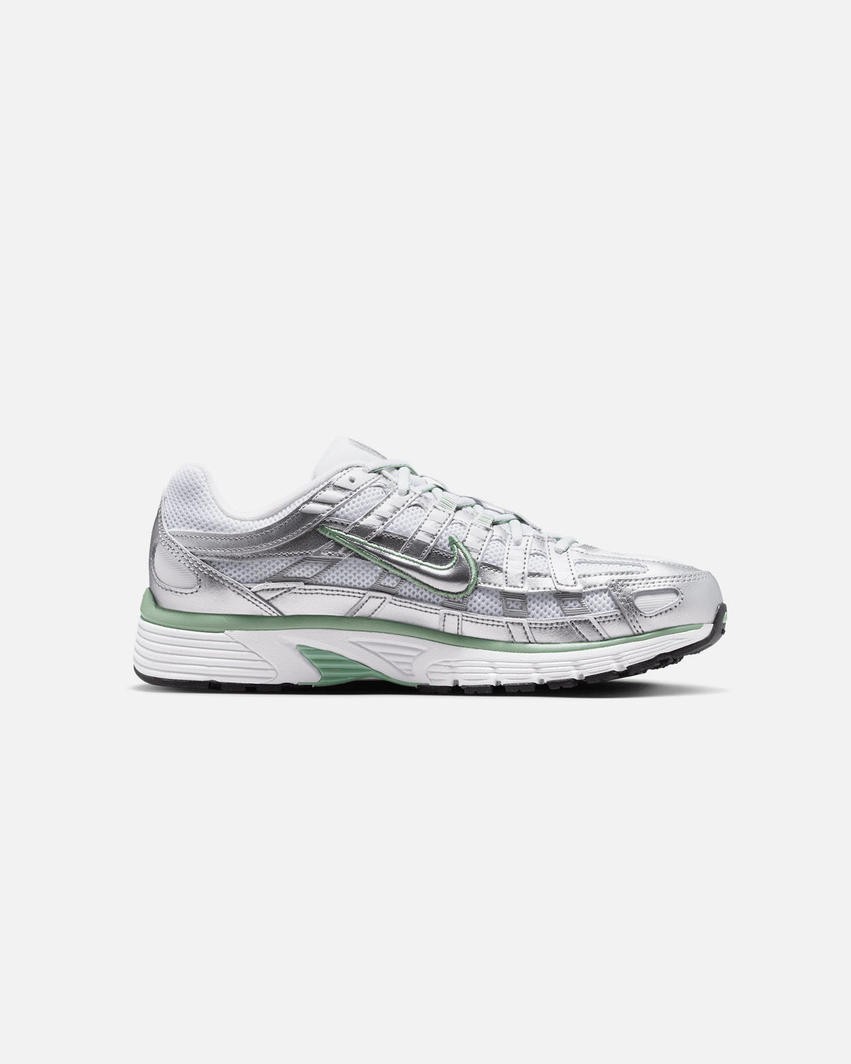 Women's Metallic Silver Retro Running Style Trainers