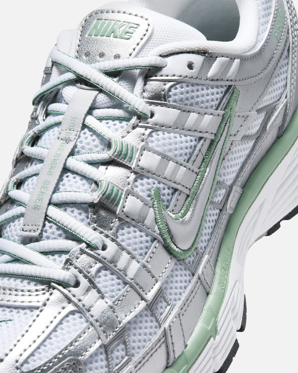 Women's Metallic Silver Retro Running Style Trainers