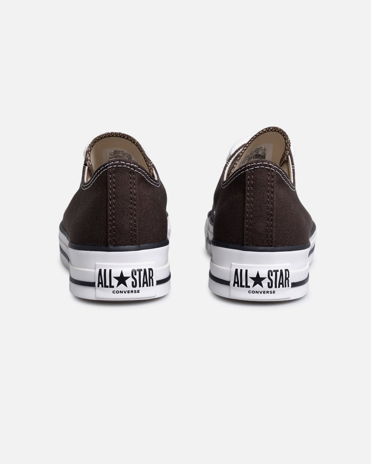 Retro Style Low-Cut Canvas Trainers - Brown