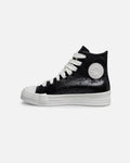 Retro High-Top Denim Sneakers - Black/Vintage White