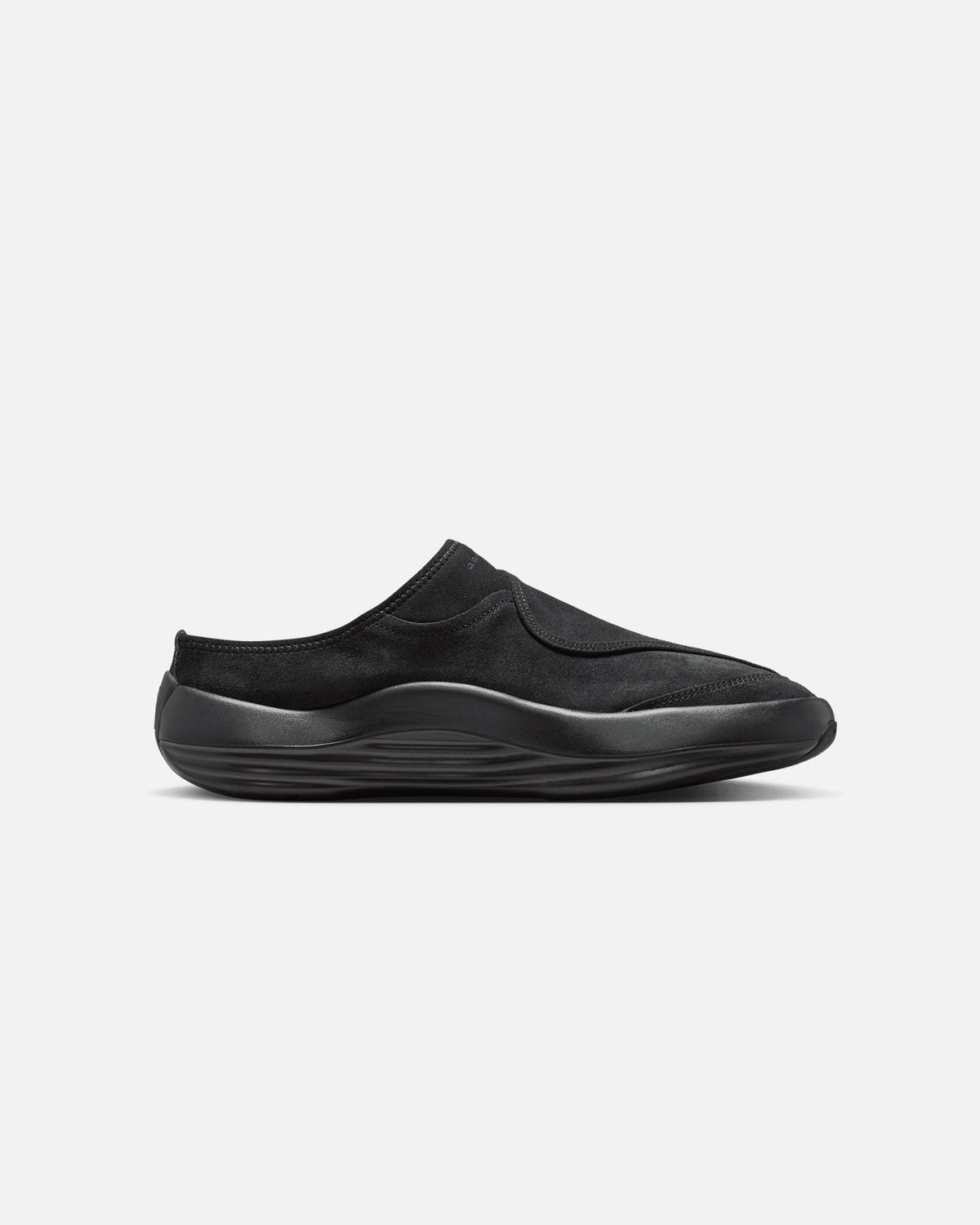 Men's Suede Slip-On Mule - Black/Grey
