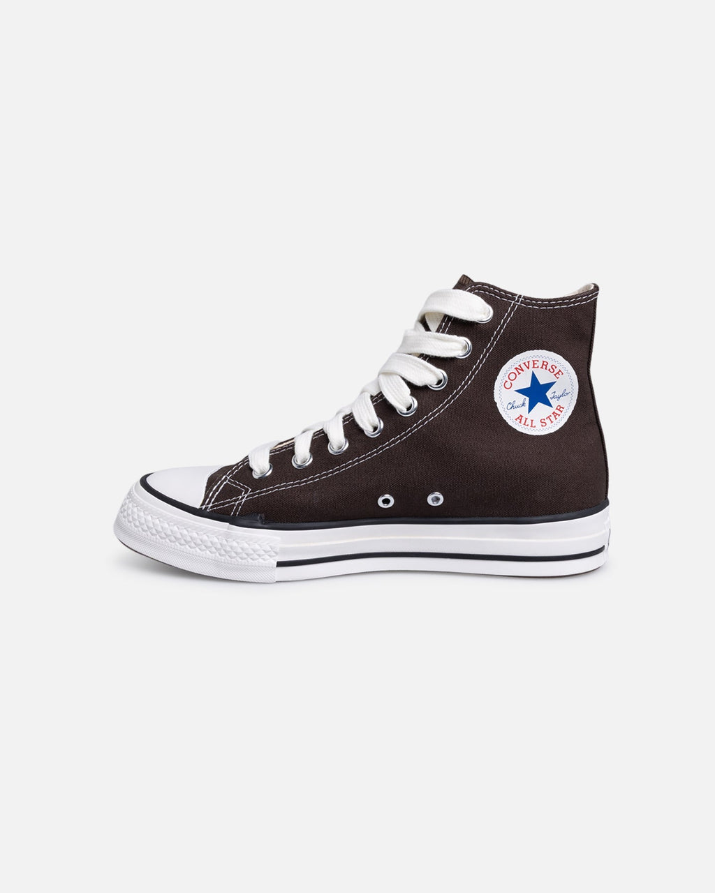 Retro High-Top Canvas Sneakers - Brown