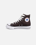 Retro High-Top Canvas Sneakers - Brown
