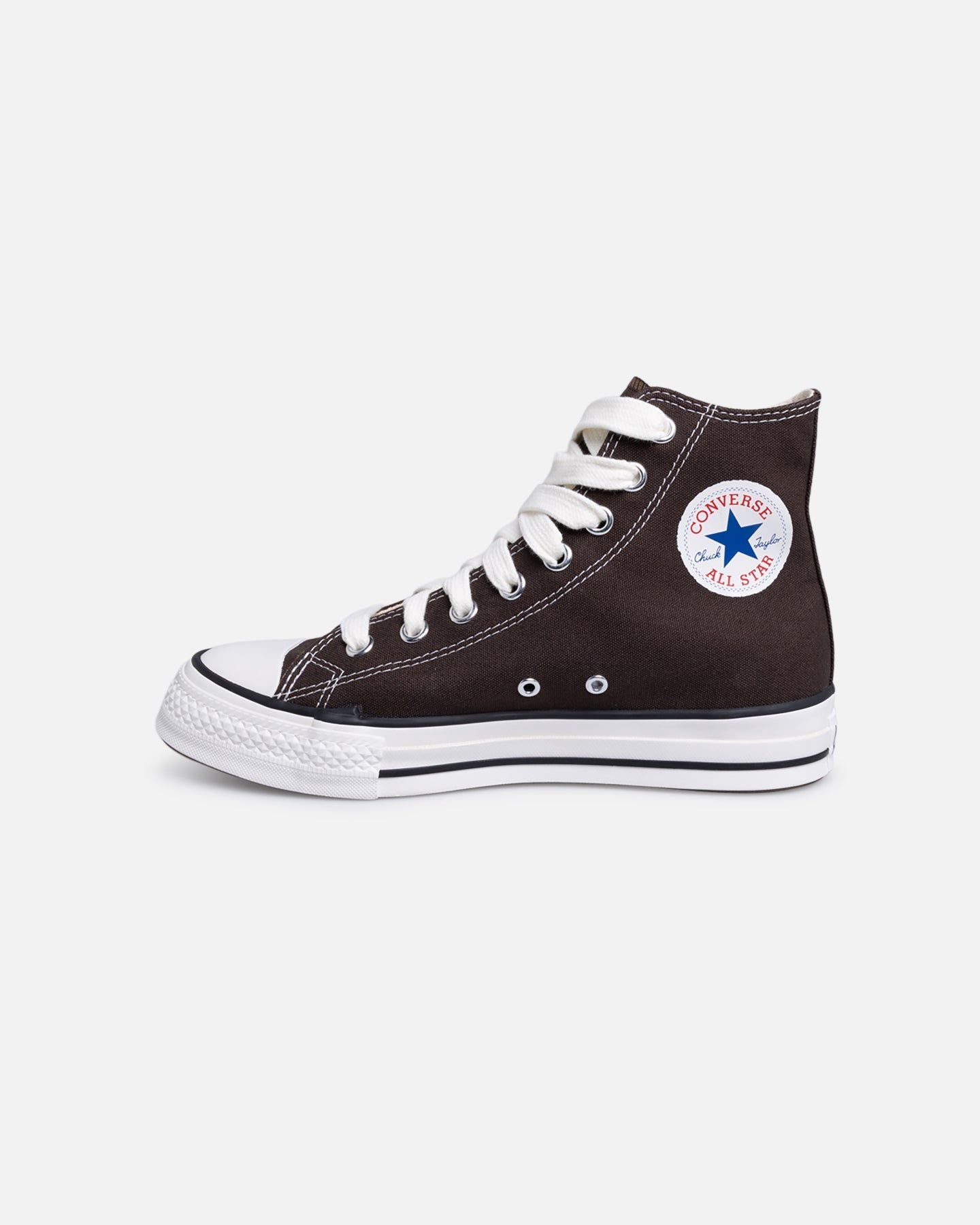 Retro High-Top Canvas Sneakers - Brown