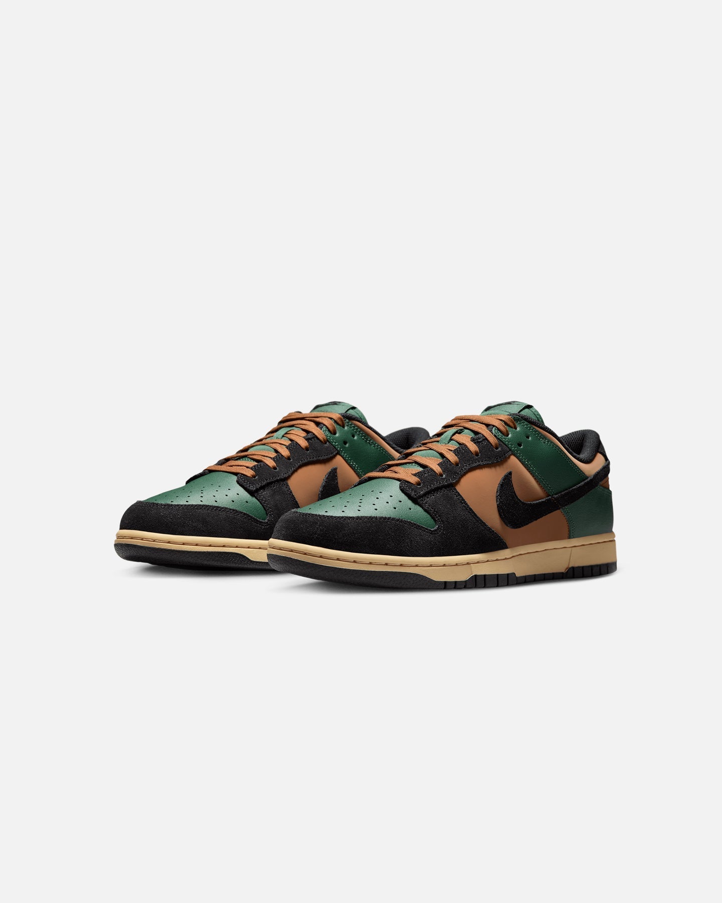 Classic Low-Cut Lifestyle Sneakers - Fir Green, Black & Tan