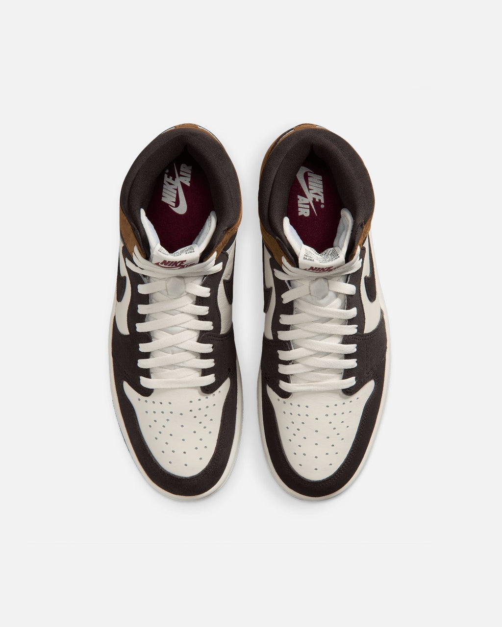 Men's High-Top Casual Sneakers - Brown/Red